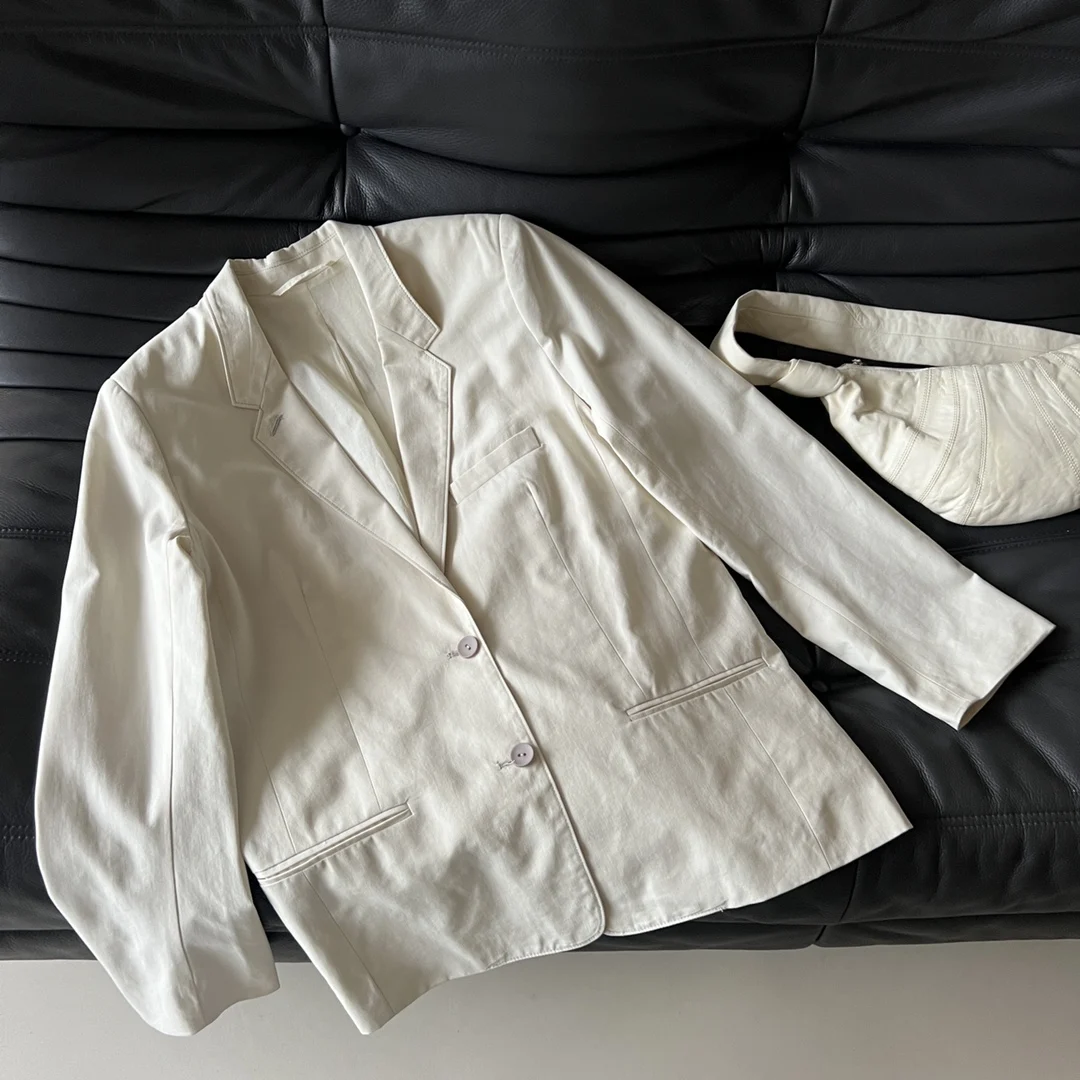 

Пиджак с лацканами и двумя пуговицами, дизайнерская ткань, мягкая и изящная, модная новинка осени 2023, Лидер продаж