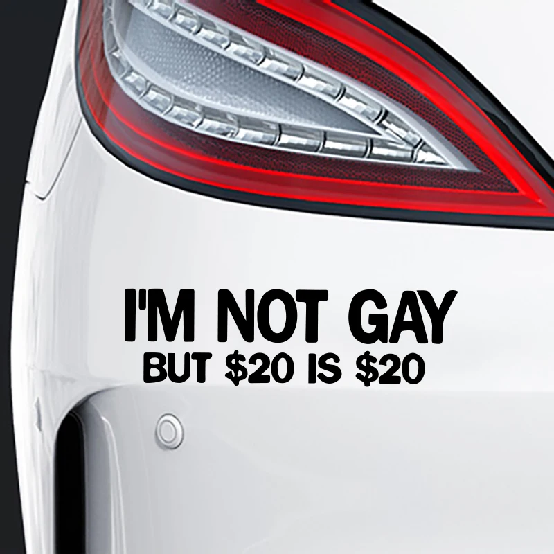 

Наклейки на бампер для окон я не геев, водонепроницаемые виниловые наклейки, автомобильные аксессуары