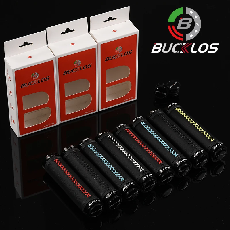 

Запираемые ручки BUCKLOS для велосипеда, ручки из микрофибры и кожи, 22,2 мм, велосипедные ручки, мягкие удобные детали для езды на велосипеде