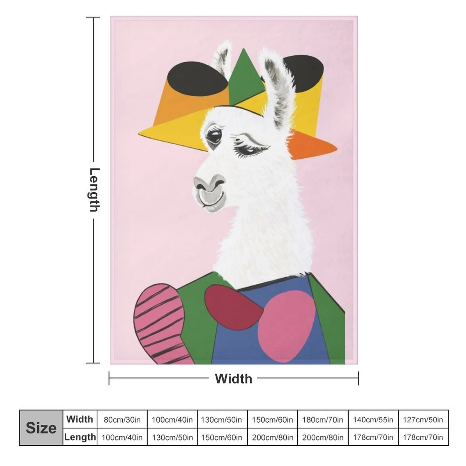 Одеяло с портретом ламы пушистые тонкие плюшевые пляжные одеяла