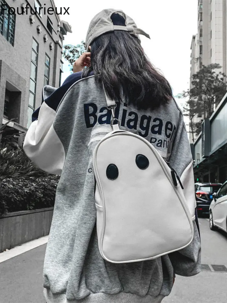 

Розыгрыш, рюкзак в стиле Хэллоуина, маленький рюкзак, мини-уличная поясная сумка из полиуретана, Женский школьный Аниме, смешные сумки на Хэ...