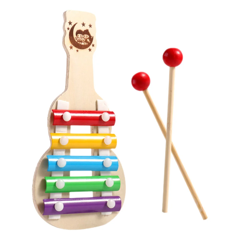 

Percussion Xylophone Child Kids Building Blocks Wooden Instruments Metal Hand Knocking Music Toy