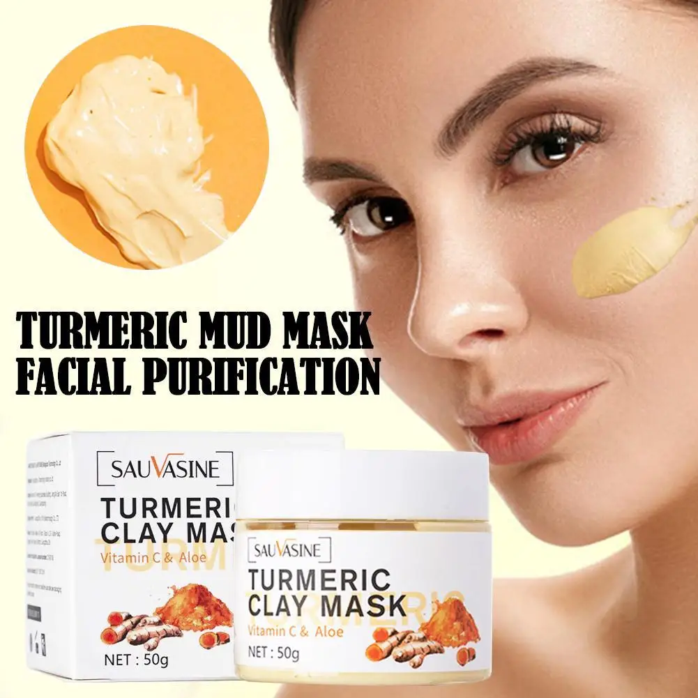 

Turmeric Mud Mask Facial Purification Moisturizing Anti Wrink Brightening Oil Control Deep Cleansing Beauty Skincare