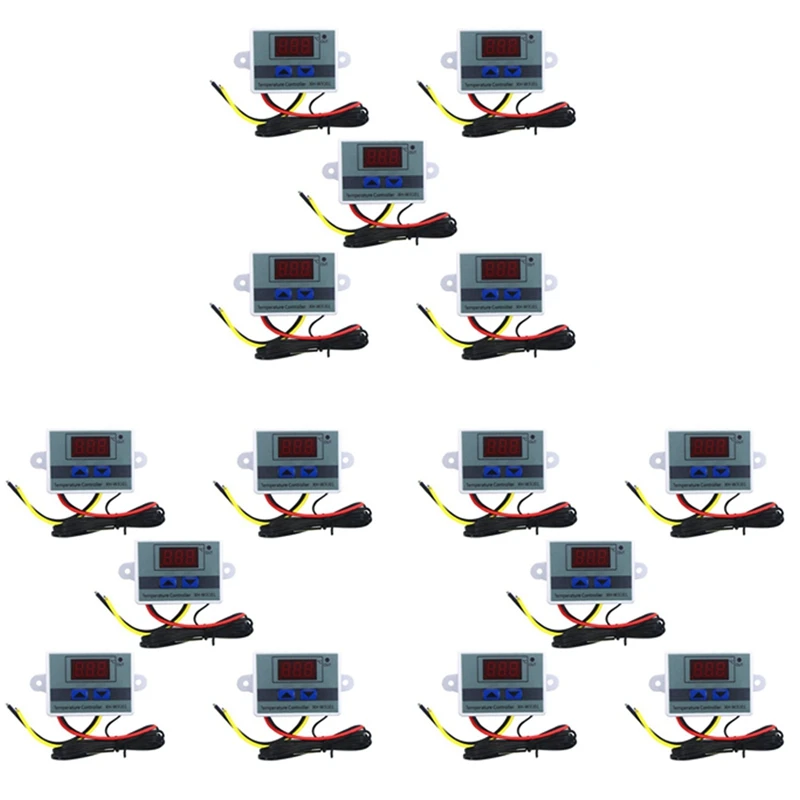 

15Pcs 110-220V Ac Digital Ledtemperature Controller Xh-W3001 For Incubator Cooling Heating Switch Thermostat Ntc Sensor