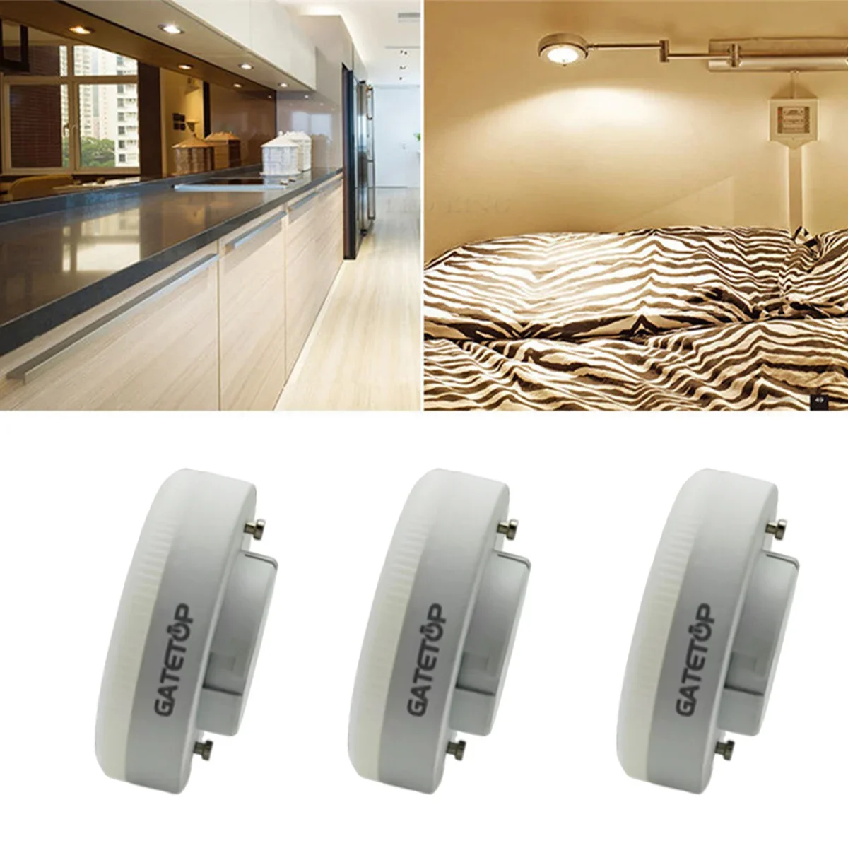 1-10PCS GX53 LED Spotlight wide Voltage AC85-265V 5-15W Daring light source wardrobe cabinet grille open box