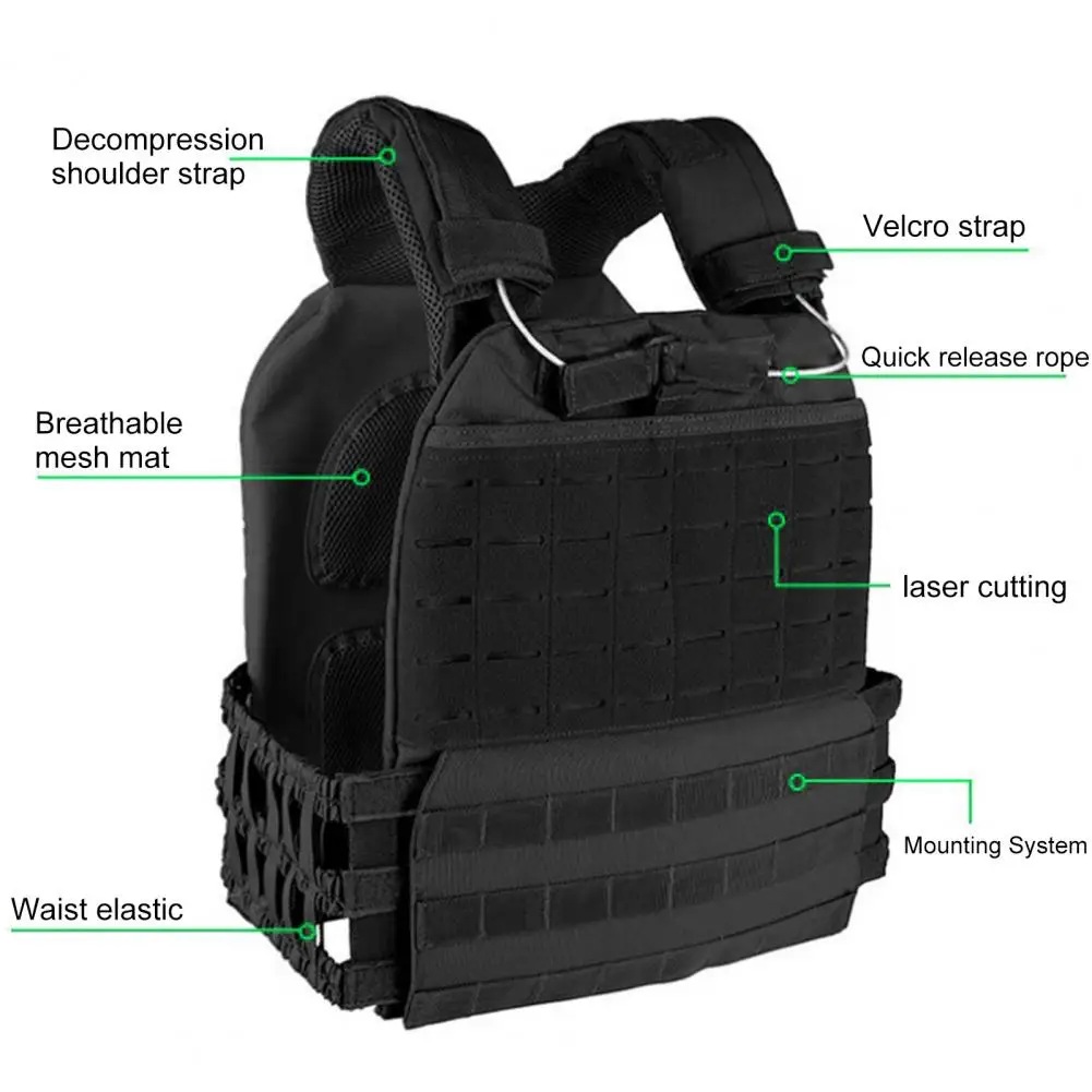 Assault  Practical Camouflage Print Hunting Vest Wide Strap Men Vest Decompression   for Outdoor