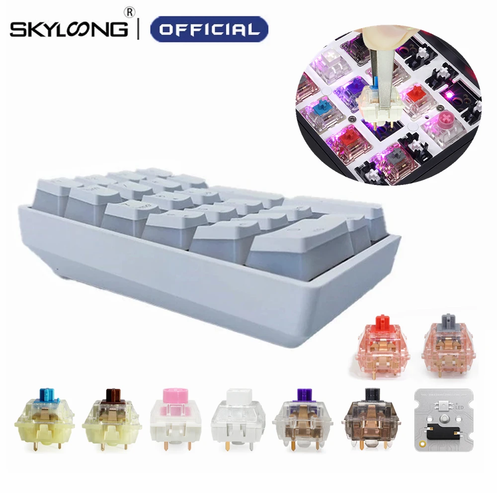 Skyloong SK21 GK21 Mini Mechanical Keyboard 21 Key Portable Numeric Numpad USB Bluetooth Wireless RGB Backlight Gaming Accessory