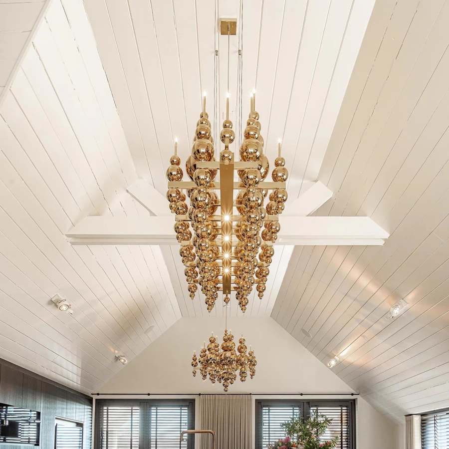 Роскошная черная люстра для гостиной дизайнерская лампа потолка ресторана