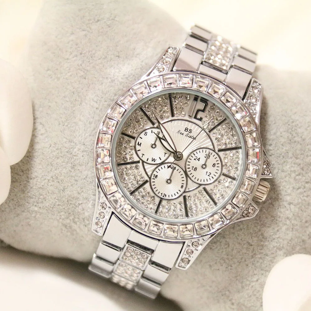 Часы наручные женские кварцевые со стразами люксовые брендовые модные с