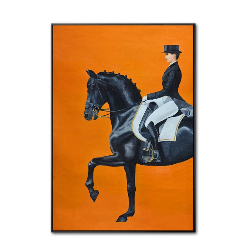 

Wholesale custom xiamen modern abstract running horse oil painting on canvas