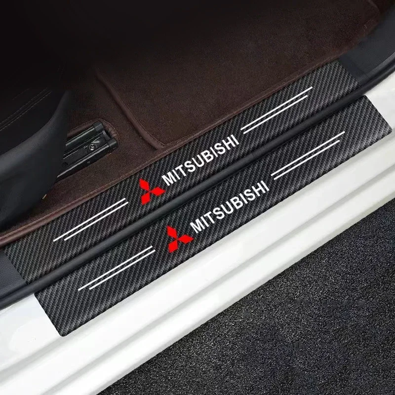 4 шт. защитные наклейки на пороги автомобиля из углеродного волокна для Mitsubishi Asx