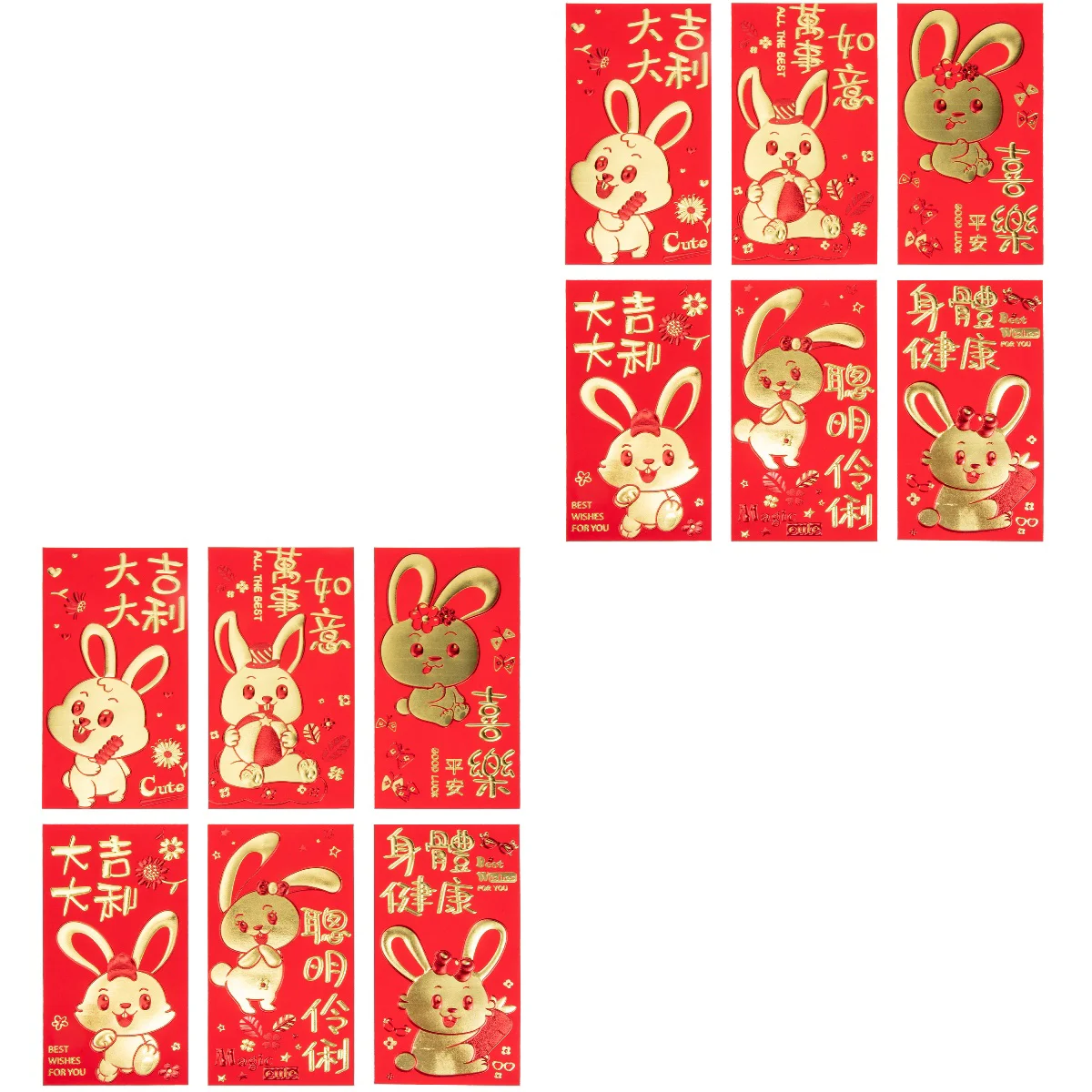 

Red Envelopes Chinese Year Envelope New Packet Money Rabbit Lucky Wedding Hong Bao Gifts Seebunny Packets Festival Spring Pocket