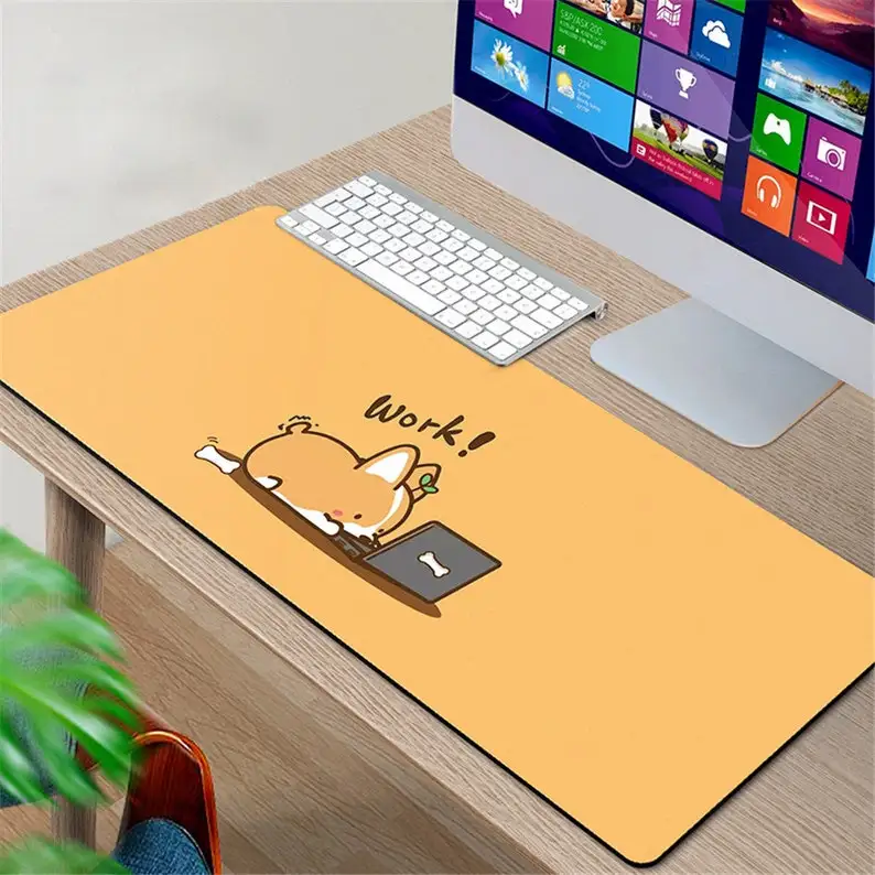 

Cute Puppy Desk Pad Protector(2 Colors),Mouse Pad,Desk Mat
