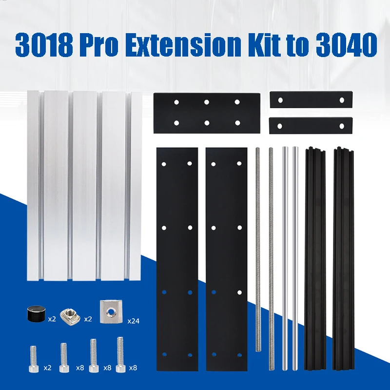 CNC 3018 Pro Extension Kit Upgrade 3018 to 3040 Laser Machine Compatible with 3018 Pro CNC Engraving Milling Machine