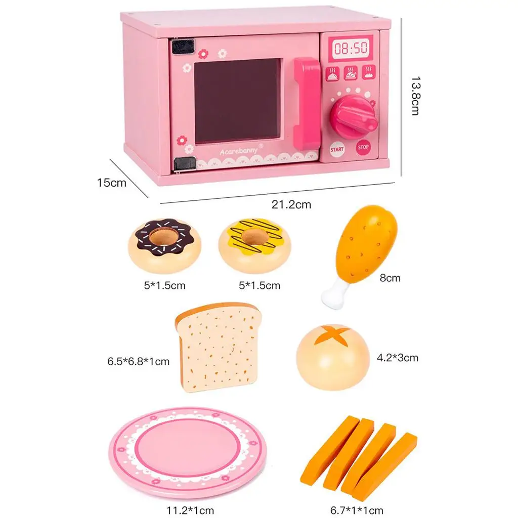 

Microwave Toys Simulation Pretend Play Kids Role Play Early Learning Kitchen Toys Appliance Colored Birthday Gift