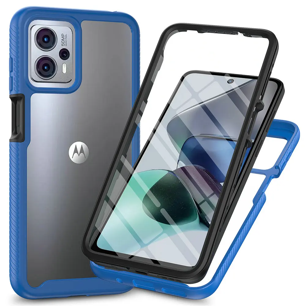Для Moto G53 5G 2023 чехол с кристаллами Motorola G13 G 23 53 13 G53J задняя панель Передняя пленка Capa Moto E13 G53Y 360 Защитный чехол для телефона