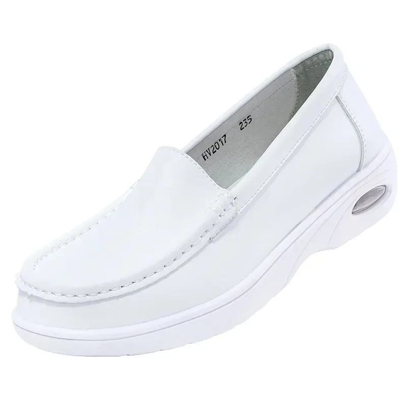 

Сандалии женские на мягкой подошве, босоножки для медсестер, устойчивые к усталости, толстая подошва, танкетка, плоская подошва, белые, на ле...