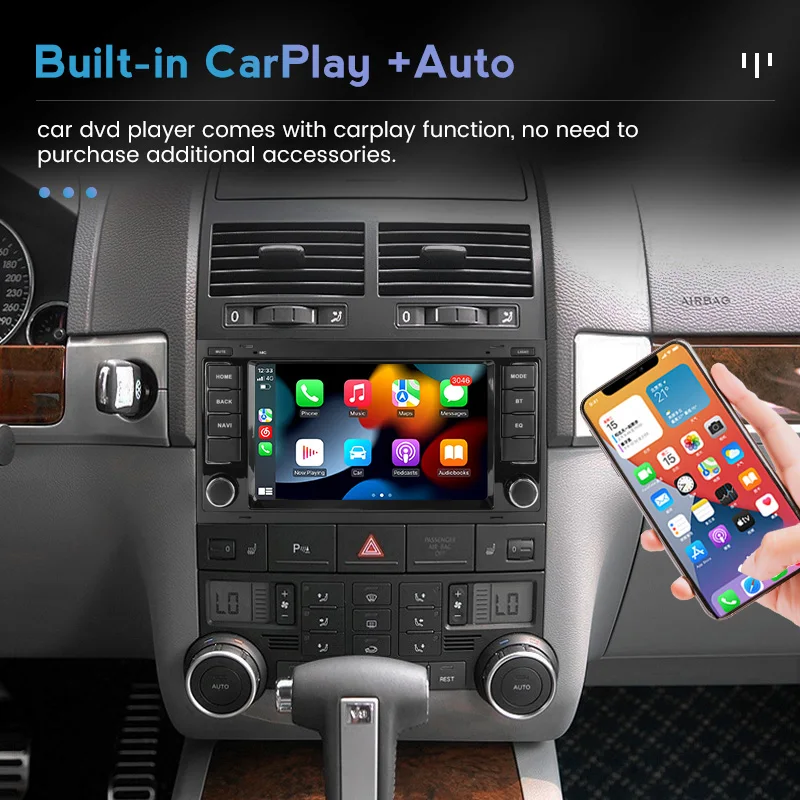 Автомобильный DVD-плеер MEKEDE 7 дюймов 2DIN Android с Навигатором для VW Volkswagen Touareg Transporter T5