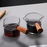 6 styles heat resisting glass espresso measuring cup doublesingle mouth glass milk jug with handle glass scale measure mugs