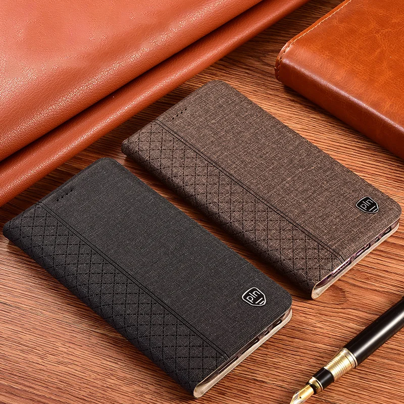 

Luxury Cloth Leather Magnetic Flip Phone Case For Samsung Galaxy F02S F12 F13 F22 F23 F41 F42 F52 F62 Wlth Kickstand Cover
