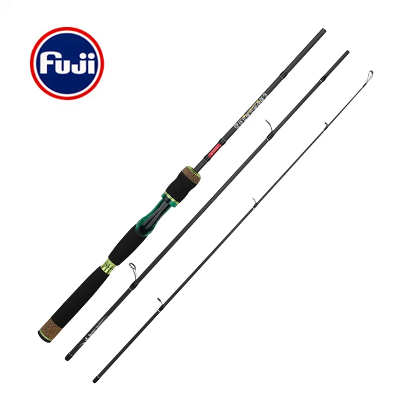 

Fuji Fishing Rod Carbon Fiber 3-section Spinning/Casting Lure Pole 1.8m/2.1m/2.4m/2.7m Portable Travel Fast Bass Fishing Rods