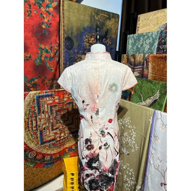 Китайское платье премиум-класса новинка 2024 утягивающее Meihua с тушью для молодой