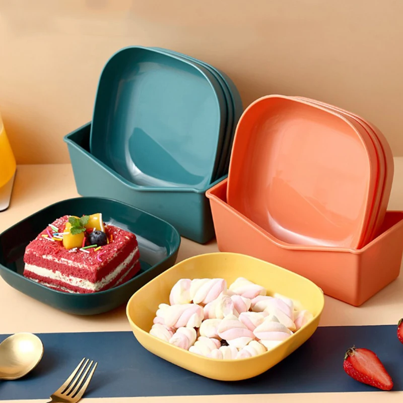 

Набор экологически чистых биоразлагаемых Небьющихся обеденных тарелок, пшеничная солома, ресторан, блюдца специального назначения, пласти...