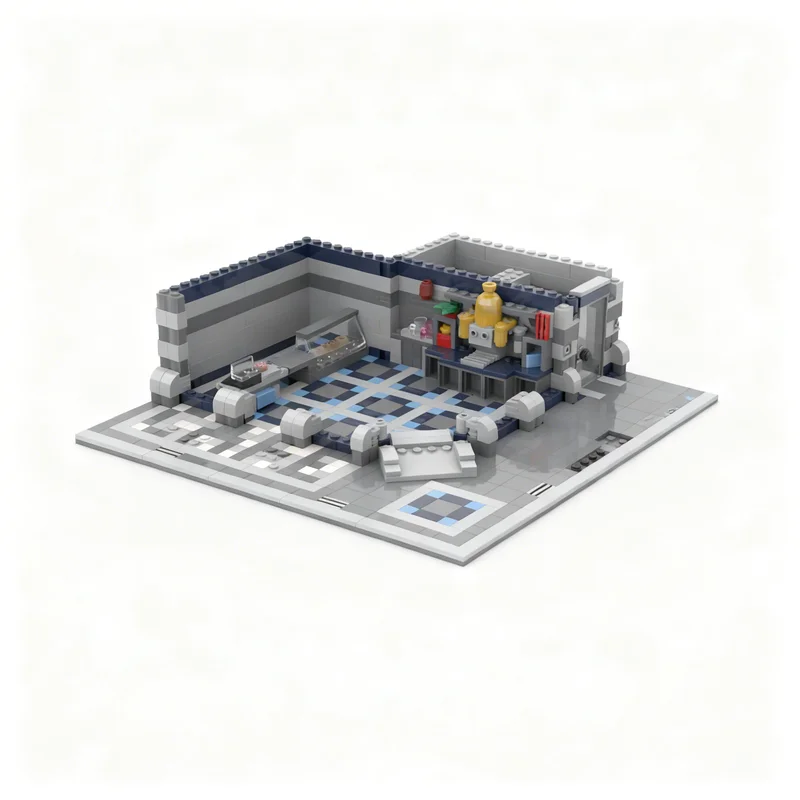 Фото 3422 детали MOC Модульные здания: Уголок кафе, усовершенствованная модель, строительные блоки, архитектурная креативная коллекция кирпичиков, набор для сборки. №2