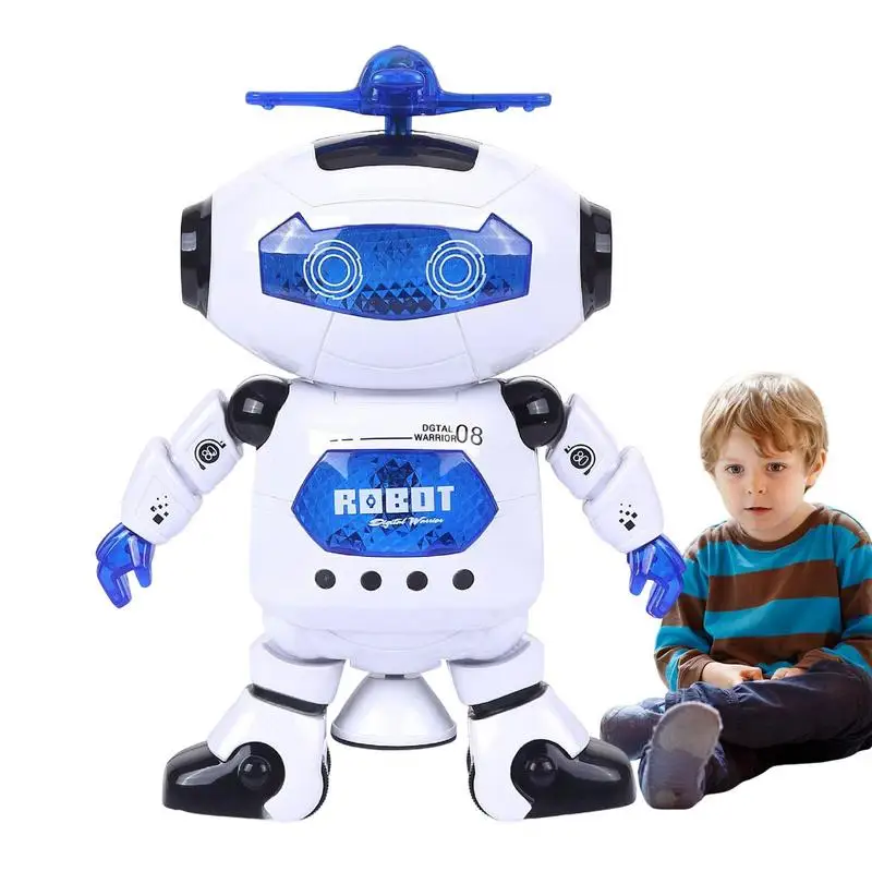 

Dancing Robot Smart Robot Toys Musical Walking Astronauts Toy For Kids Flashing Lights 360 Body Spinning Toddlers Boys Girls Fun