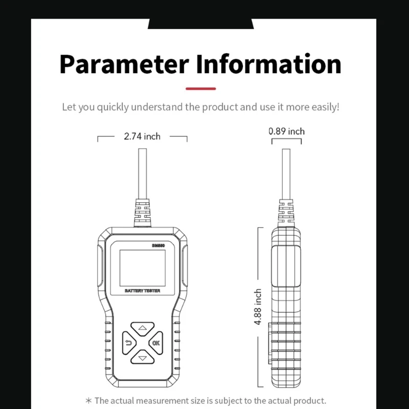Тестер аккумуляторов инструмент BM550 6 В 12 24 для автомобильных мотоциклов