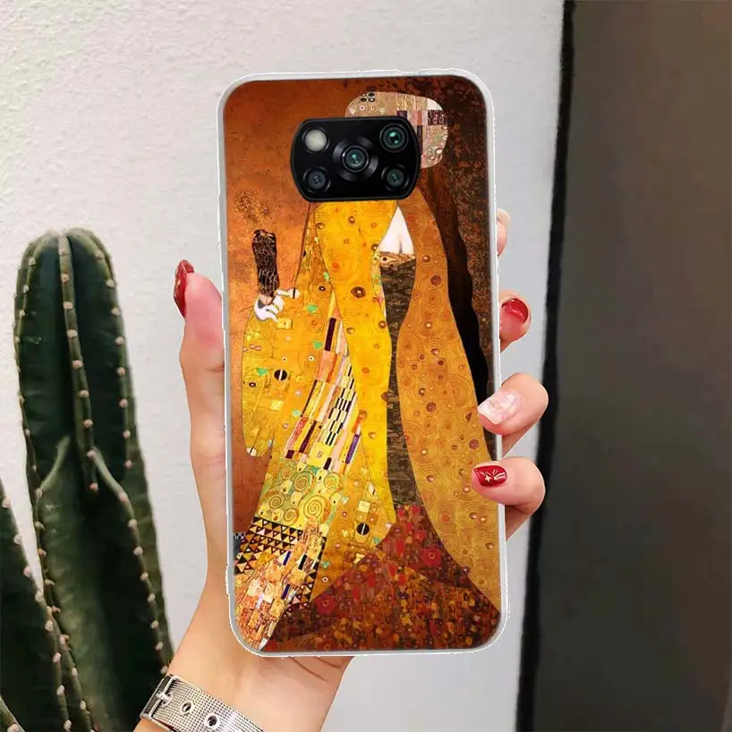 Чехол для телефона Kiss by Gustav Klimt Desig Xiaomi Poco X3 Nfc M3 F3 F1 Mi Note 10 Pro 11 Lite 9 8 CC9 9T 10T A3 A2 A1 11T 11i Fun