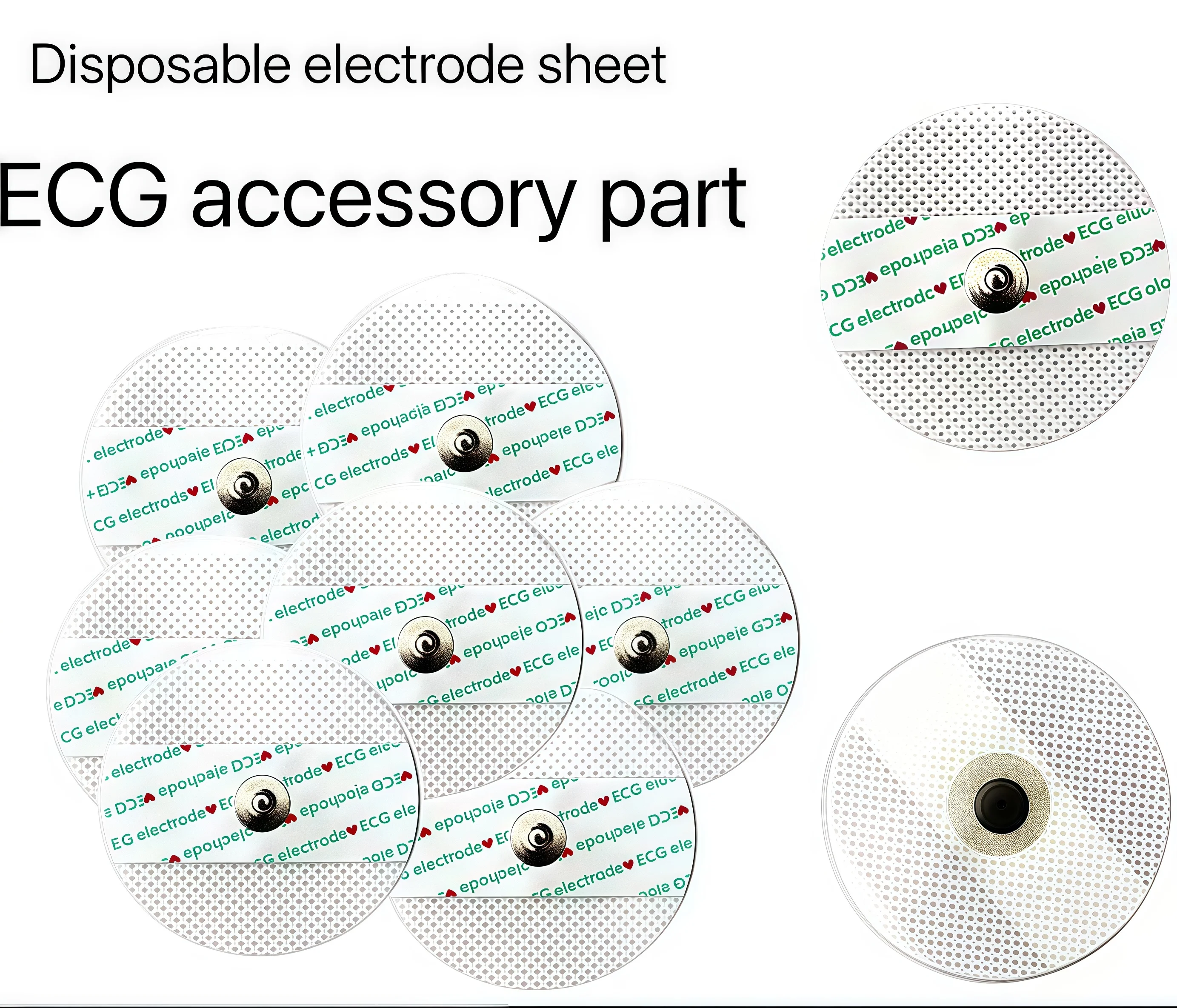 ECG EKG Electrode Patch Medical Disposable ECG Accessories Non-Woven ECG Electrode Pads Electrocardiogram Accessories