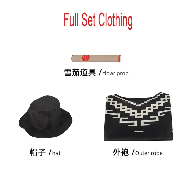 Фото ADFF15Game Костюм для косплея Red Dead: плащ и шляпа Эстууда, черная накидка с бахромой, реквизит для мужчин, для Хэллоуина, вечеринок и сценических выступлений【 №5
