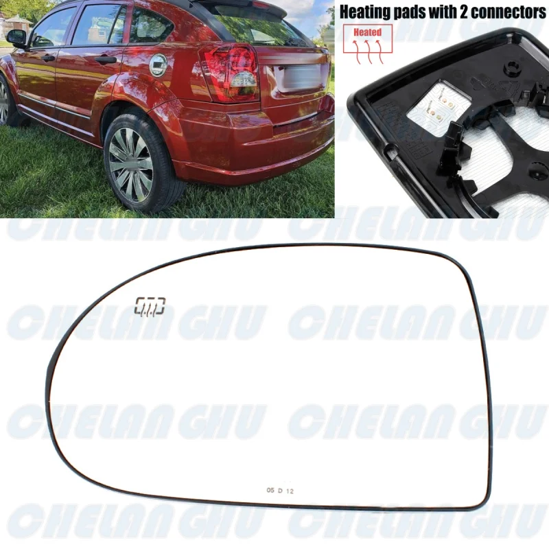 

Левое боковое зеркало заднего вида с подогревом для Dodge Caliber/JEEP COMPASS 2007 2008 2009 2010 2011 2012, автомобильные аксессуары