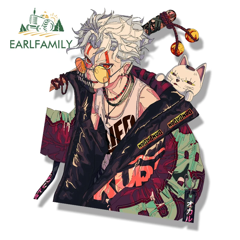

EARLFAMILY уличная одежда Okarun Fanart автомобильная наклейка горячее аниме Turbo Granny Cat наклейка JDM граффити шлем Peek наклейки автомобильная пленка