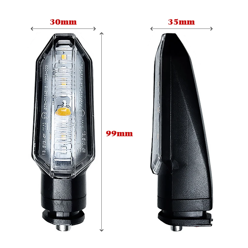 12 В мотоциклетные светодиодные указатели поворота Янтарный проточной воды