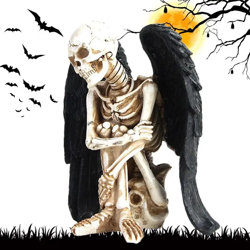 

Skeleton Figurines Skull Figurines Halloween Home Decor Skull Desk Decor Collectible Figurine For Living Room Bedroom Study