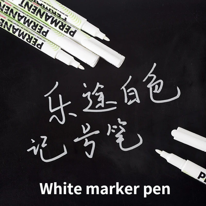 

3Pcs White Marker Pens Manga Lettering Markers Permanent Ink Highlighter Drawing Brush Pen Art Cute School Supplies Stationery