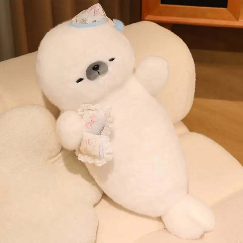 Фото Плюшевая подушка в форме мультяшного уплотнителя с мягким ПП-хлопковым наполнителем, детская спальная подушка для объятий и №1