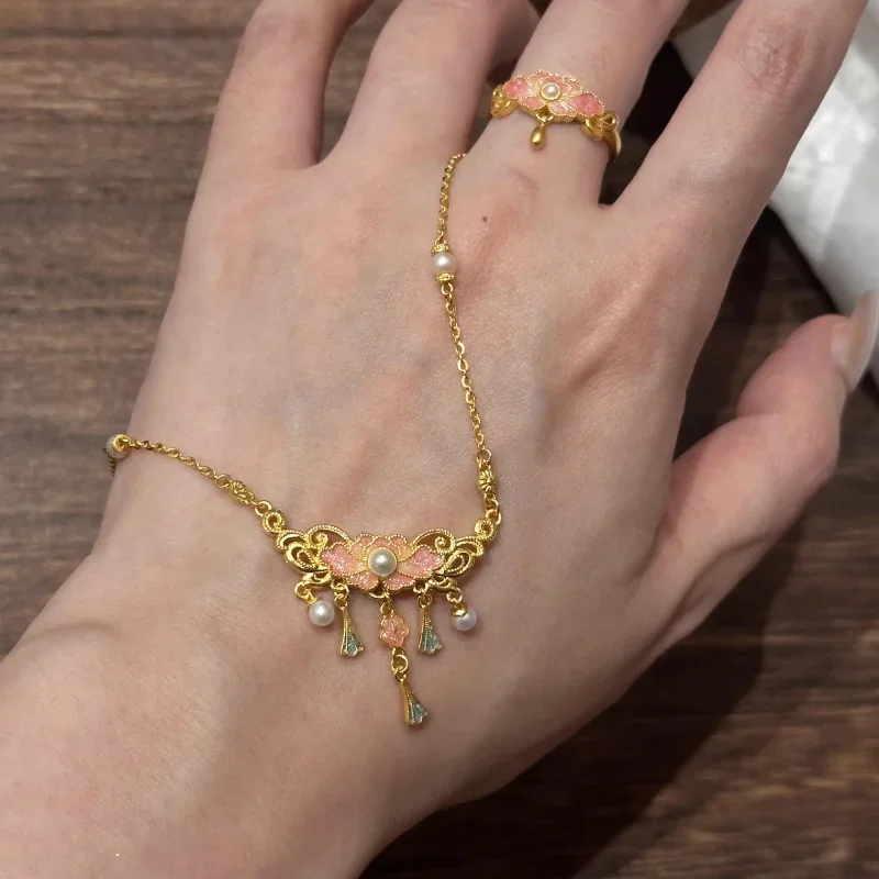 Винтажные изысканные комплекты ювелирных украшений в дворцовом стиле с цветком