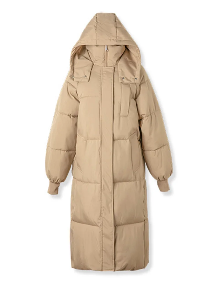 -30 Degrees Winter Jacket Women X-long Parkas Casual Hooded Thick Warm Windproof Parkas Coat Fashion Female Outwear Long Parkas