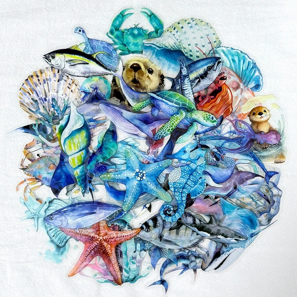 

Прозрачные водонепроницаемые наклейки с мультяшными рыбами для детских бутылок