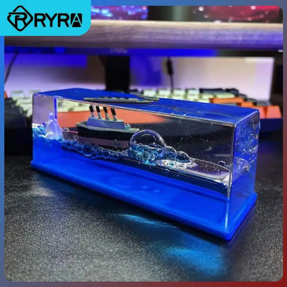 

Decompression Artifact Floating Ship Lovely Desk Fluid Floating Decor Decorative Hourglass Decorations Toy Gift Creative