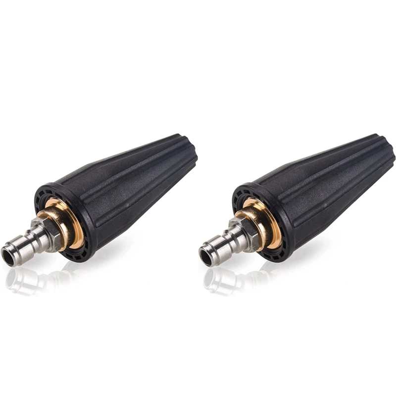 

2X Pressure Washer Tips Turbo Nozzle, Rotating Pressure Washer Nozzle With 1/4 Inch Quick Connect 2000 PSI, Orifice 2.5 Retail