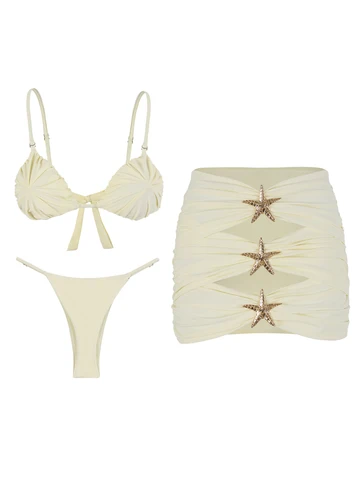 Бикини EDOLYNSA ЗEBRA полиэстер для женщин