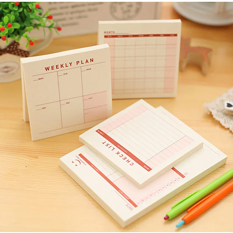 

Kawaii месяц еженедельник 2020 To Do List повестки дня милые Блокнот клейкий стикер для заметок Блокноты корейские канцелярские принадлежности, шко...