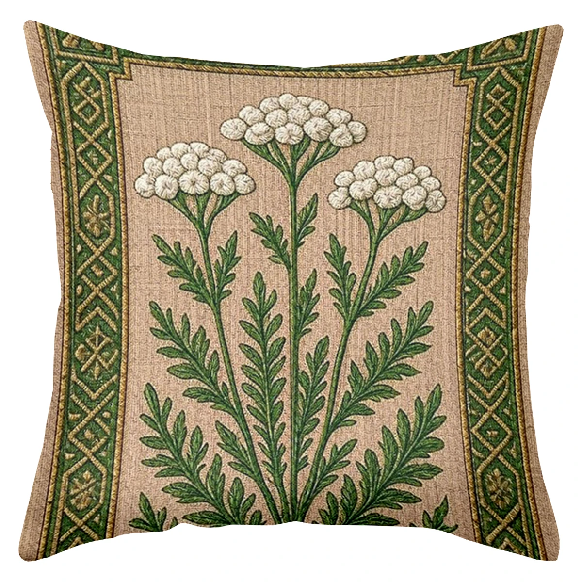 Декоративная наволочка 45x45 см  полиэстер с цветочным узором