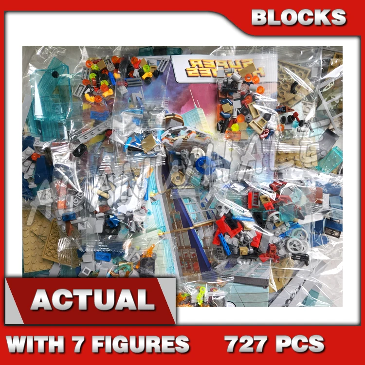 

Конструктор игрушечный «суперистребитель», 5 напольный, Мстители, башня, Боевая комната, Армори, техническая лаборатория, гараж 727, совмести...