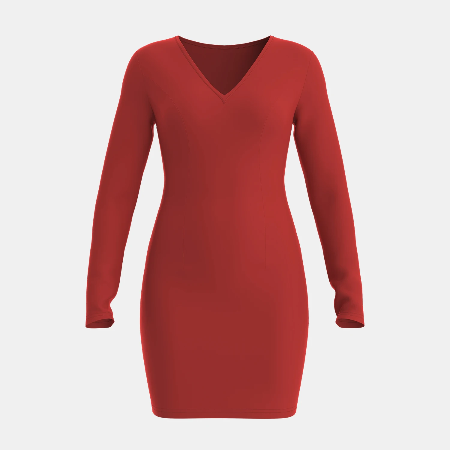 Женские платья Mia Muse всесезонные базовые облегающие тонкие красные однотонные