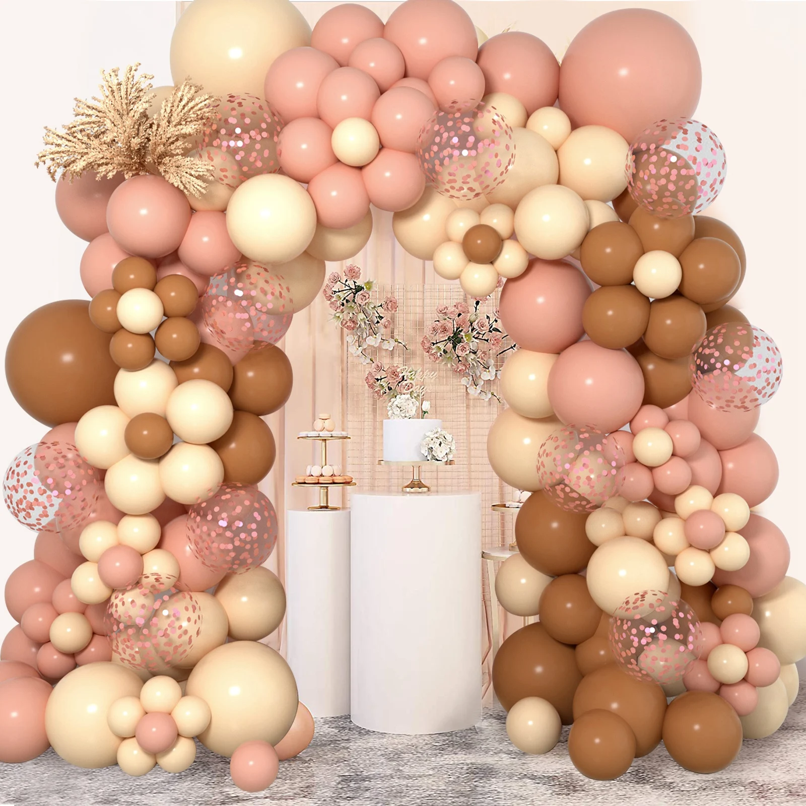 

Retro Pink Macaron Balloon Garland Arch Kit Wedding Birthday Party Decoration Kids Globos Confetti Latex Ballon Baby Shower